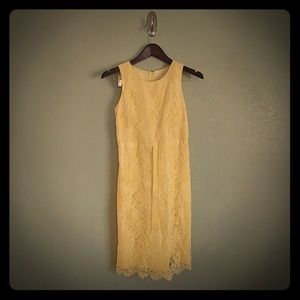 Yellow lace dress